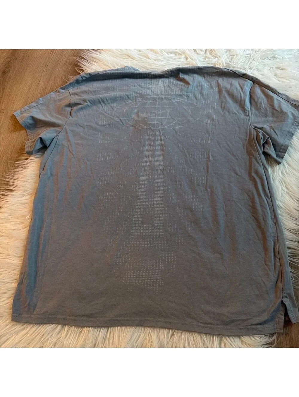 Nike Shirt Mens Large Gray Dri- Fit Short Sleeve Crew Neck